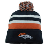 Denver Broncos State Line NFL Knit Pom Pom Cuffed WInter Hat by '47